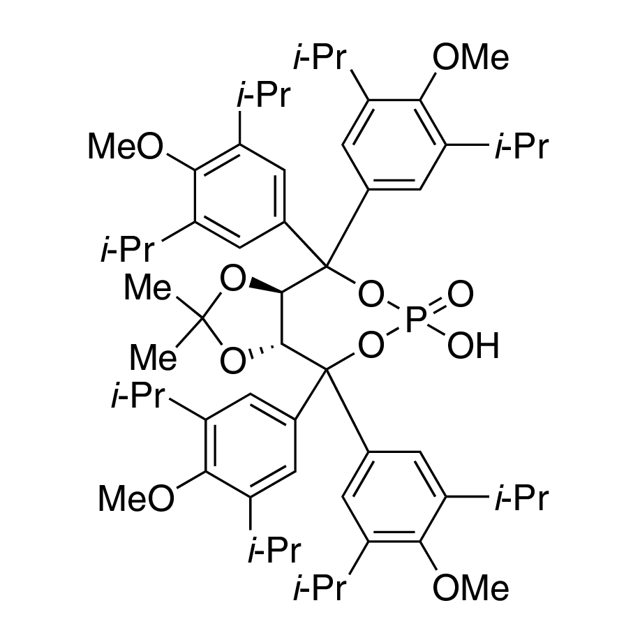 (3aR,8aR)-Tetrahydro-6-hydroxy-2,2-dimethyl-4,4,8,8-tetrakis(3,5-diisopropyl-4-methoxyphenyl)-6-oxide-[1,3]dioxolo[4,5-e][1,3,2]dioxaphosphepine, 98%