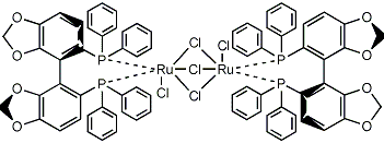 Dimethylammonium dichlorotri(μ-chloro)bis[(R)-(+)-5,5'-bis(diphenylphosphino)-4,4'-bi-1,3-benzodioxole]diruthenate(II) [NH₂Me₂][{RuCl((R)-segphos®)}₂(μ-Cl)₃]
