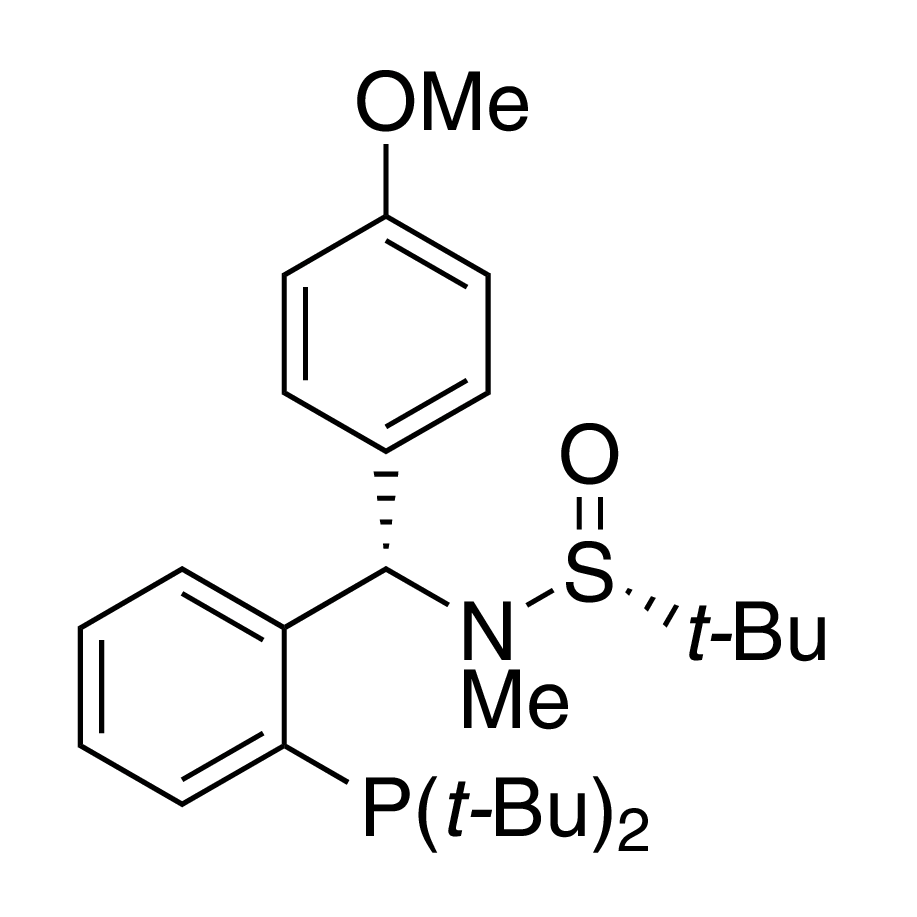 [S(R)]-N-[(S)-(4-Methoxyphenyl)[2-(di-tert-butylphosphino)phenyl]methyl]-N,2-dimethyl-2-propanesulfinamide, 95%