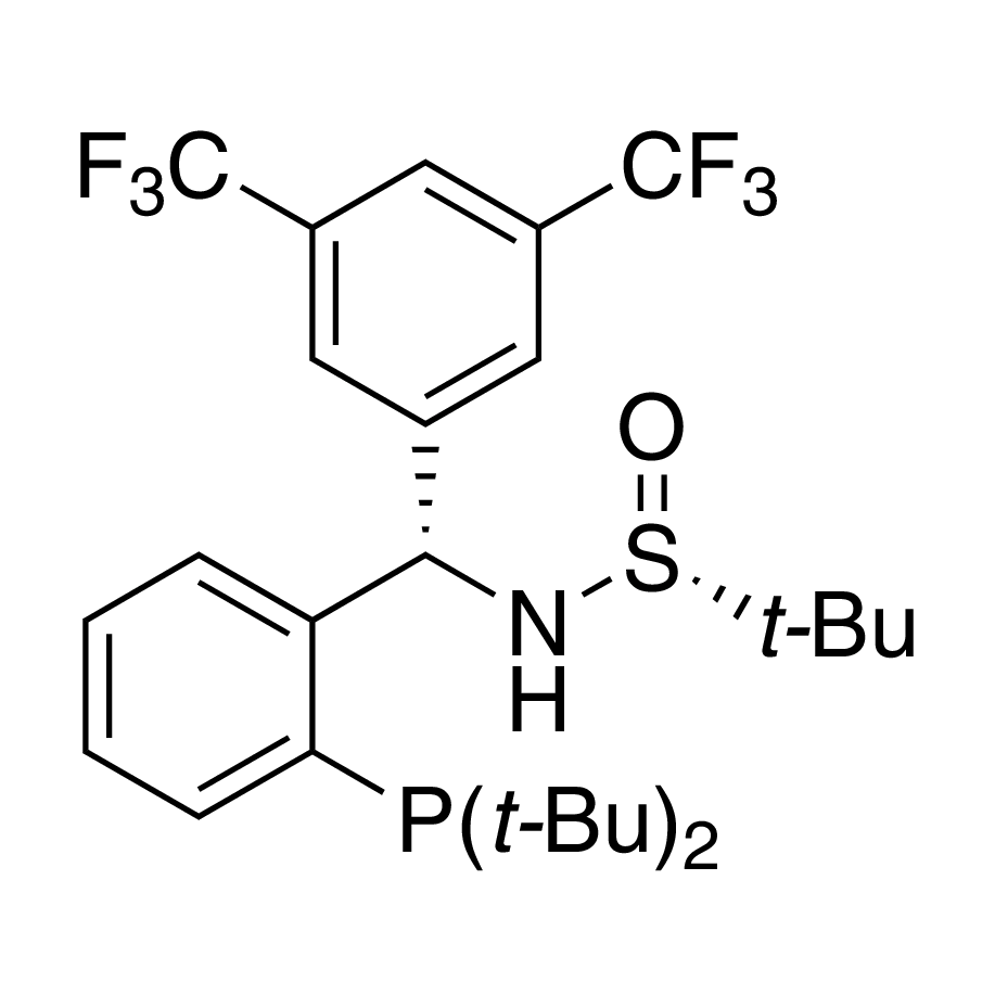 [S(R)]-N-[(S)-3,5-Bis(trifluoromethyl)phenyl)[2-(di-tert-butylphosphino)phenyl]methyl]-2-methyl-2-propanesulfinamide, 95%