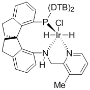 Chlorodihydrido{(S)-(-)-7-Bis(3,5-di-t-butylphenyl)phosphino-7'-[(3-methylpyridine-2-ylmethyl)amino]-2,2',3,3'-tetrahydro-1,1'-spirobiindane}iridium(III), >97% (>99% ee) Ir-(S)-DTB-SpiroPAP-3-Me
