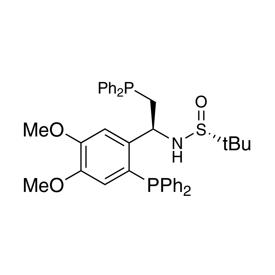 [S(R)]-N-[(1S)-2-(Diphenylphosphino)-1-[2-(diphenylphosphino)-4,5-dimethoxyphenyl]ethyl]-2-methyl-2-propanesulfinamide, 95%