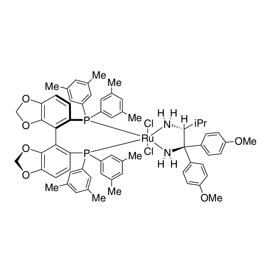 Dichloro{(R)-(+)-5,5'-bis[di(3,5-xylyl)phosphino]-4,4'-bi-1,3-benzodioxole}[(2R)-(-)-1,1-bis(4-methoxyphenyl)-3-methyl-1,2-butanediamine]ruthenium(II) RuCl₂[(R)-dm-segphos®][(R)-daipen]