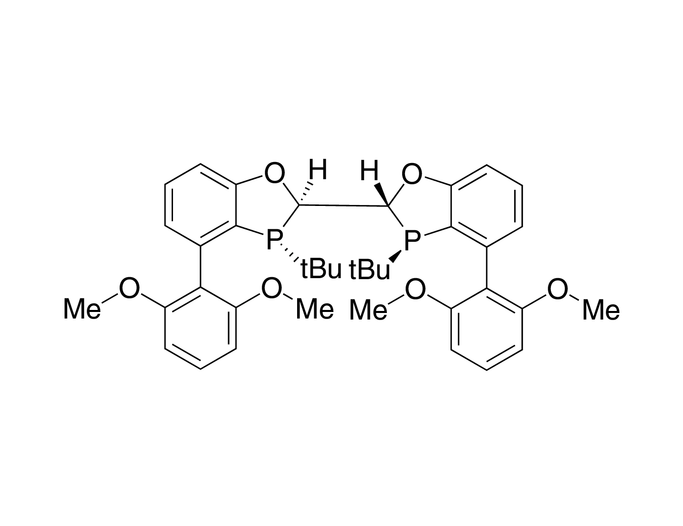 (2R,2'R,3R,3'R)-3,3'-Di-tert-butyl-4,4'-bis(2,6-dimethoxyphenyl)-2,2',3,3'-tetrahydro-2,2'-bibenzo[d][1,3]oxaphosphole, 97% (>99% ee) (2R,2'R,3R,3'R)-Bis-BIDIME
