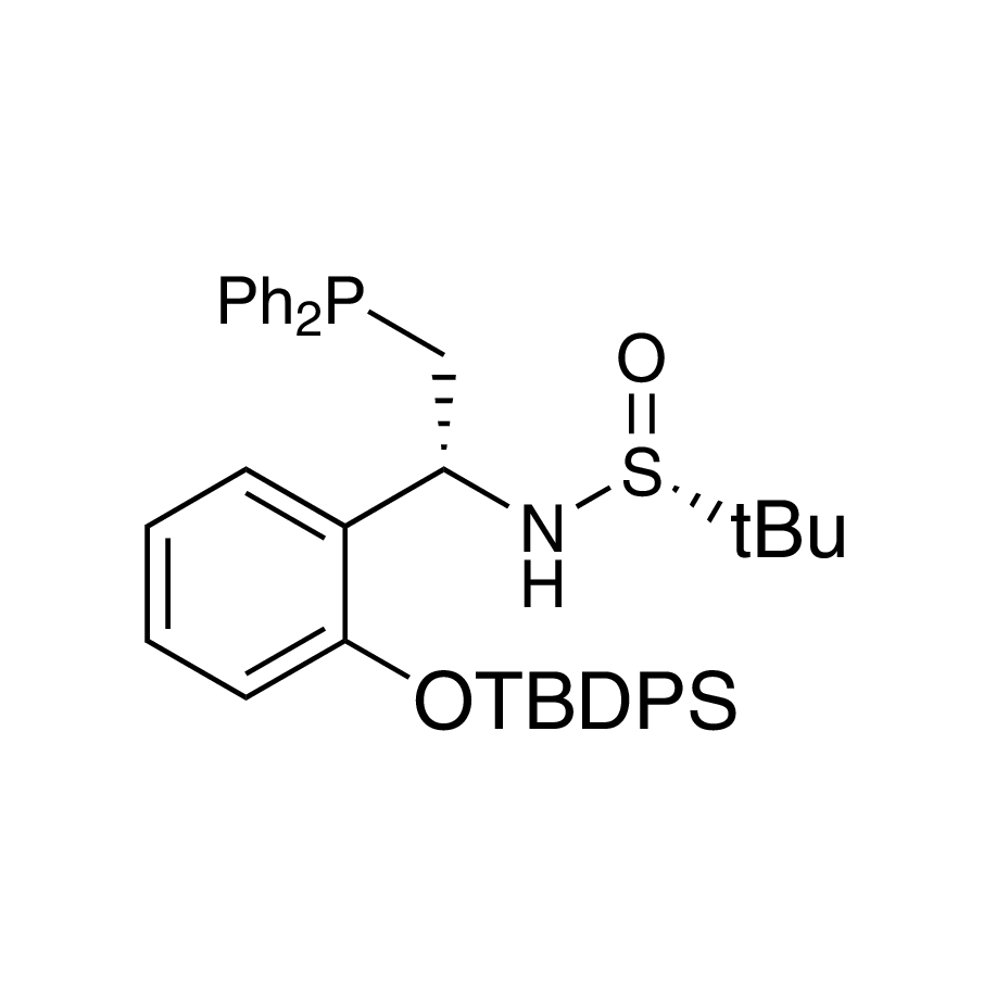[S(R)]-N-[(1R)-1-[2-((tert-Butyldiphenylsilyl)oxy)phenyl)]-2-yl-2-(diphenylphosphino)ethyl]-2-methyl-2-propanesulfinamide, 95%