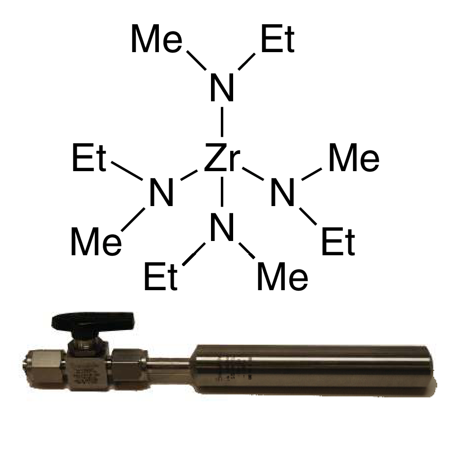 Tetrakis(ethylmethylamino)zirconium(IV)  99% TEMAZ, 40-1710, contained in 50 ml Swagelok®  cylinder (96-1070) for CVD/ALD