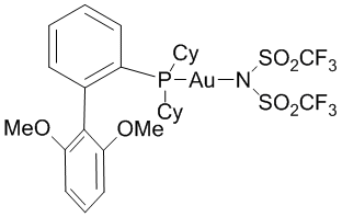 Bis(trifluoromethanesulfonyl)imide(2-dicyclohexylphosphino-2',6'-dimethoxy-1,1'-biphenyl)gold(I), 98%