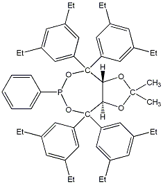 (3aR,8aR)-(-)-4,4,8,8-Tetrakis(3,5-diethylphenyl)tetrahydro-2,2-dimethyl-6-phenyl-1,3-dioxolo[4,5-e]dioxaphosphepin