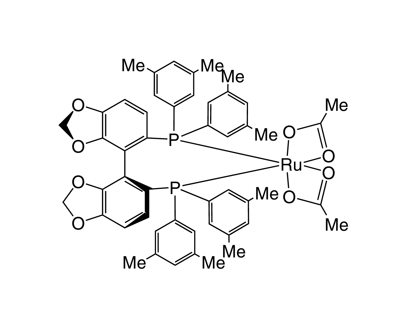 Diacetato{(S)-(-)-5,5'-bis[di(3,5-xylyl)phosphino]-4,4'-bi-1,3-benzodioxole}ruthenium(II) Ru(OAc)₂[(S)-dm-segphos®]