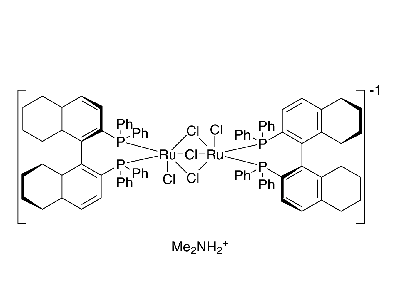 Dimethylammonium dichlorotri(μ-chloro)bis[(R)-(+)-2,2'-bis(diphenylphosphino)-5,5',6,6',7,7',8,8'-octahydro-1,1'-binaphthyl]diruthenate(II) [NH₂Me₂][{RuCl((R)-H₈-binap)}₂(μ-Cl)₃]