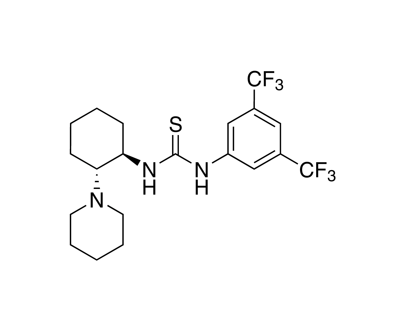 N-[3,5-Bis(trifluoromethyl)phenyl]-N'-[(1R,2R)-2-(1-piperidinyl)cyclohexyl]thiourea, 98%, (99% ee)