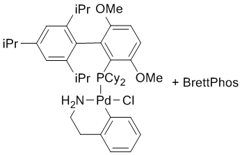 Chloro{[BrettPhos][2-(2-aminoethylphenyl]palladium(II)]}/[BrettPhos] admixture (molar PdP/P = 1:1)