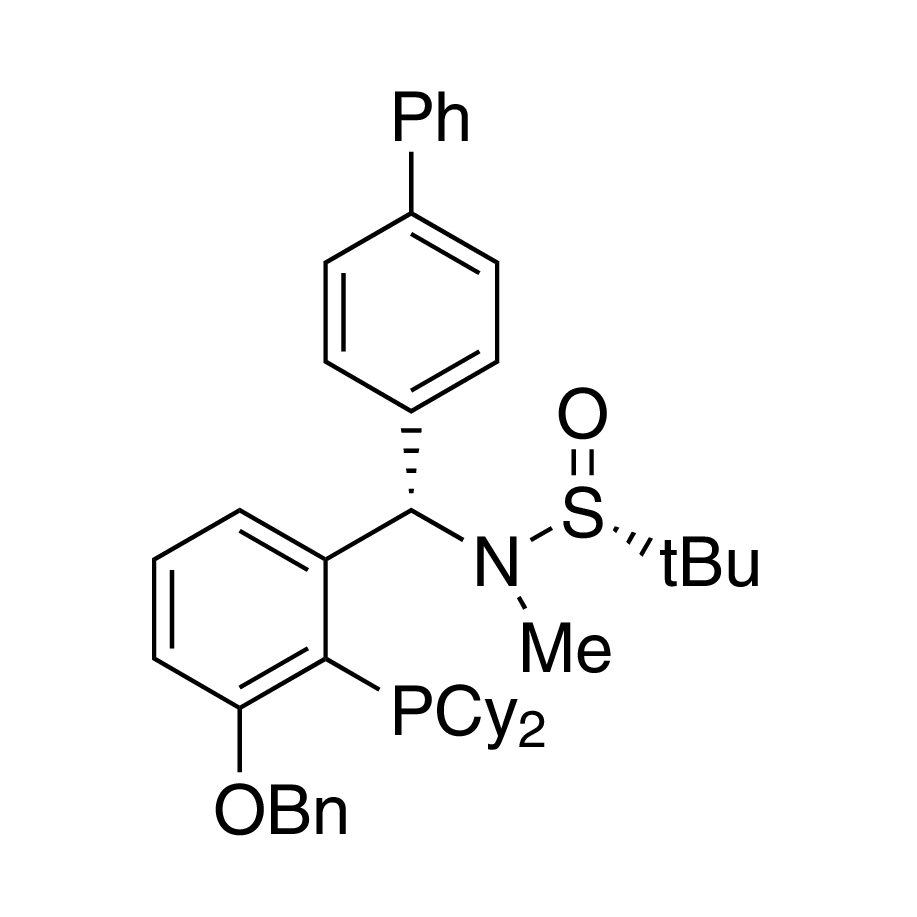 [S(R)]-N-[(S)-[(3-(Benzyloxy)-2-(dicyclohexylphosphino)phenyl]-(1,1'-biphenyl)methyl]-N,2-dimethyl-2-propanesulfinamide, 95%