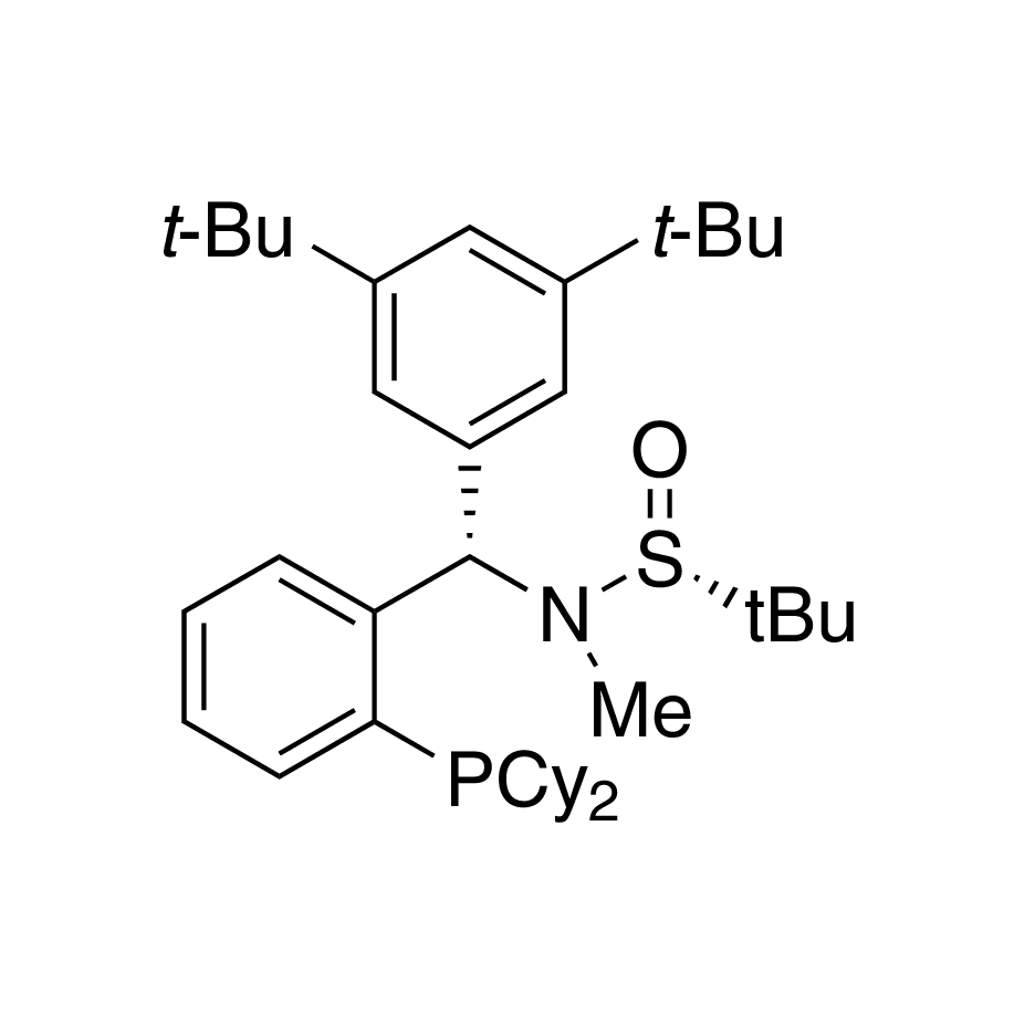 [S(R)]-N-[(S)-3,5-Bis(dimethylethyl)phenyl][2-(dicyclohexylphosphanyl)phenyl]-N,2-dimethyl-2-propanesulfinamide, 95%