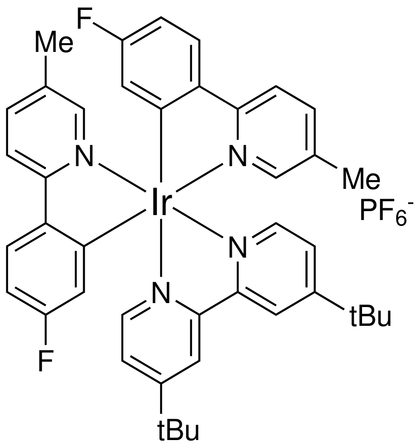 [4,4'-Bis(1,1-dimethylethyl)-2,2'-bipyridine-κN,κN]bis[5-fluoro-2-(5-methyl-2-pyridinyl-κN)phenyl-κC]iridium hexafluorophosphate, 98%