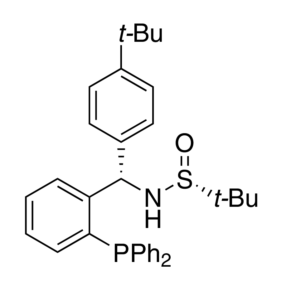 [S(R)]-N-[(S)-(4-(tert-Butyl)phenyl)[2-(diphenylphosphino)phenyl]methyl]-2-methyl-2-propanesulfinamide, 95%