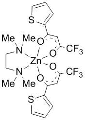 Bis[4,4,4-trifluoro-1-(2-thienyl-1,3-butanedionato]zinc TMEDA adduct, 99%