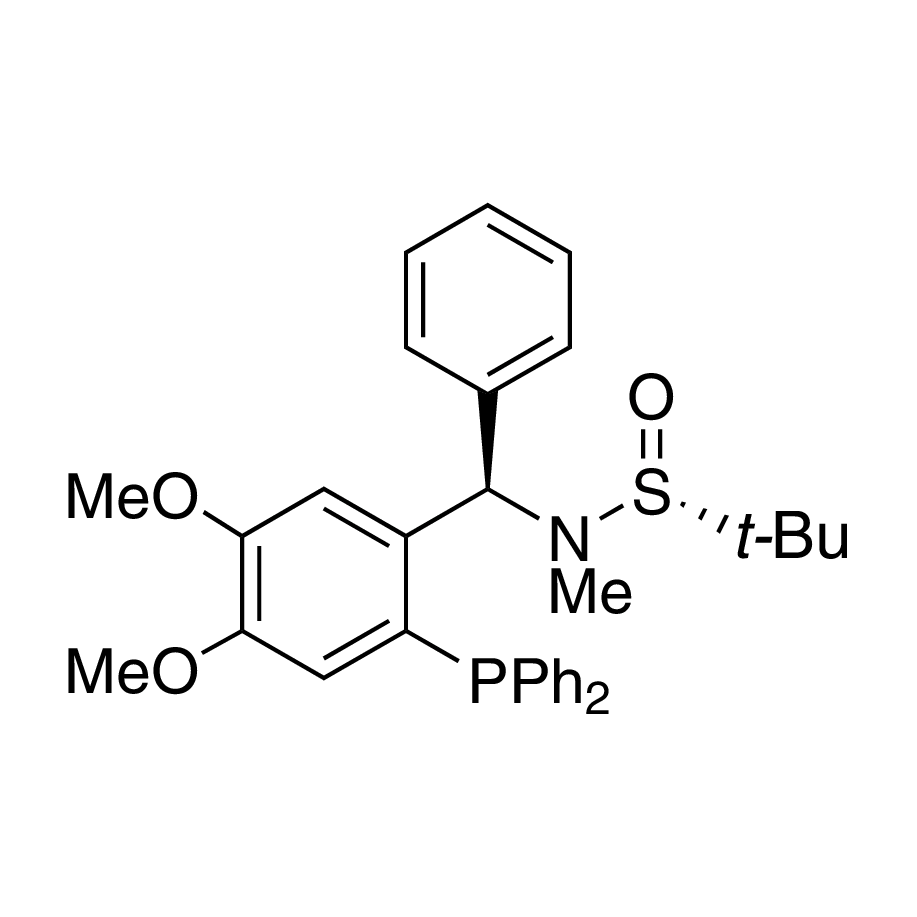 [S(R)]-N-[(R)-[2-(Diphenylphosphino)-4,5-dimethoxyphenyl)](4-phenyl)methyl]-N,2-dimethyl-2-propanesulfinamide, 95%