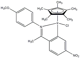 Chloro(pentamethylcyclopentadienyl){5-nitro-2-{1-[(4-methoxyphenyl)imino-kN]ethyl}phenyl-kC}iridium(III), 99% Iridicycle-NO2