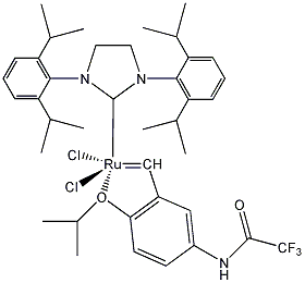 [1,3-Bis(2,6-di-i-propylphenyl)-4,5-dihydroimidazol-2-ylidene]-[2-i-propoxy-5-(trifluoroacetamido)phenyl]methyleneruthenium(II) dichloride M71-S1Pr