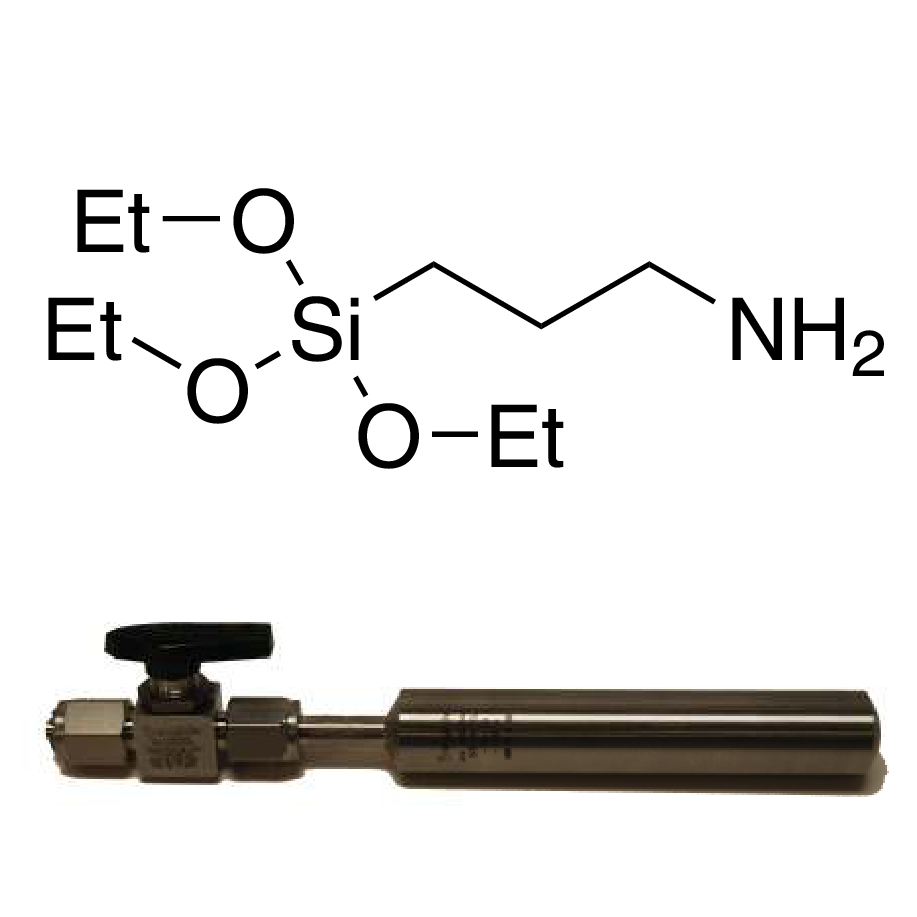 3-Aminopropyltriethoxysilane, 98%, 93-1402, contained in 50 ml Swagelok®  cylinder (96-1070) for CVD/ALD
