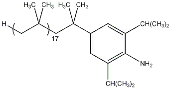 4-[Polyisobutyl(18)]-2,6-(di-i-propyl)aniline (50% in heptane/polyisobutylene)