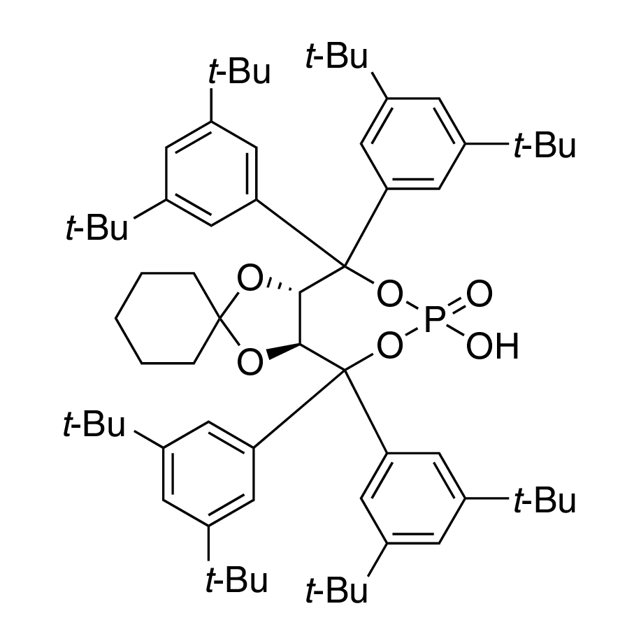 (3a'S,8a'S)-4',4',8',8'-Tetrakis(3,5-di-tert-butylphenyl)-6'-hydroxy-tetrahydrospiro[cyclohexane-1,2'-6'-ox[1,3]dioxolo[4,5-e][1,3,2]dioxaphosphepine, 98%, (99% ee)