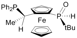 (S, R(p), S(SPO)-(1-t-Butyl­phosphinoyl)-2-[1-(diphenyl­phosphino)ethyl]ferrocene, min. 97% JoSPOphos