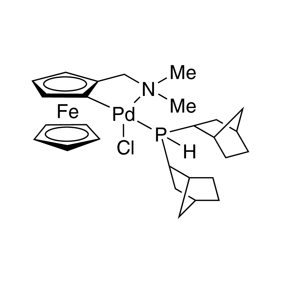 Chloro(di-2-norbornyl­phosphino)(2-dimethyl­aminomethylferrocen-1-yl)palladium(II), min. 97%