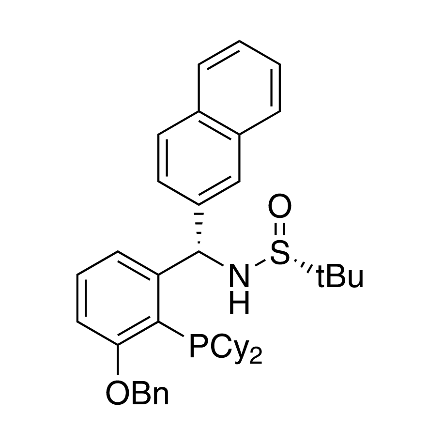 [S(R)]-N-[(S)-[3-(Benzyloxy)-2-(dicyclohexylphosphino)phenyl]-(2-naphthalenyl)methyl]-2-methyl-2-propanesulfinamide, 95%