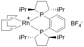 (+)-1,2-Bis((2R,5R)-2,5-di-i-propylphospholano)benzene)1,5-cyclo­octadiene)rhodium(I) tetrafluoroborate, min. 98% (R,R)-i-Pr-DUPHOS-Rh