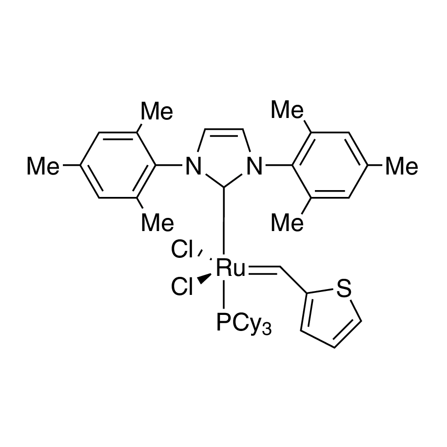 Tricyclohexylphosphine[1,3-bis(2,4,6-trimethylphenyl)imidazol-2-ylidene][2-thienyl­methylene]ruthenium(II) dichloride, min. 95% [catMETium® RF 2]