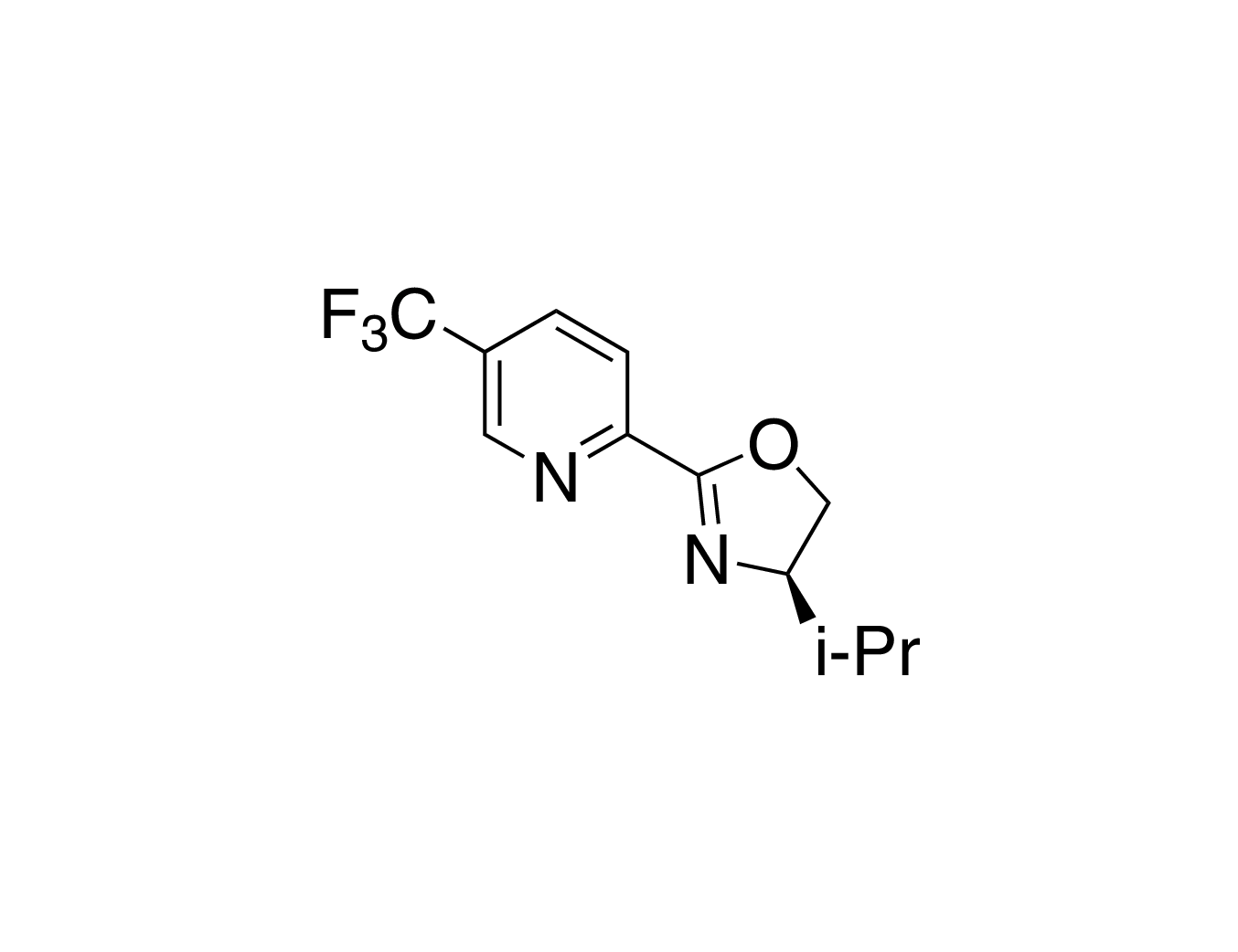 2-[(4R)-4-Isopropyl-4,5-dihydro-2-oxazolyl]-5-(trifluoromethyl)pyridine, 98%, (99% ee)