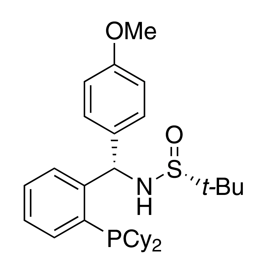[S(R)]-N-[(S)-(4-Methoxyphenyl)[2-(dicyclohexylphosphino)phenyl]methyl]-2-methyl-2-propanesulfinamide, 95%