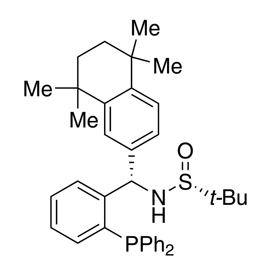 [S(R)]-N-((S)-(2-(Diphenylphosphino)phenyl)(5,6,7,8-tetrahydro-5,5,8,8-tetramethyl-2-naphthalenyl)methyl]-2-methyl-2-propanesulfinamide, 95%