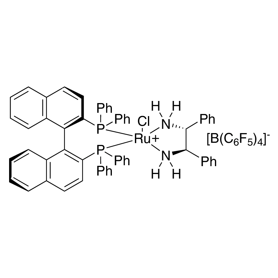 Chloro[(R)-2,2'-bis(diphenylphosphino)-1,1'-binaphthyl)][(1R,2R)-2-(diphenylphosphino)-1,2-diphenylethanamine]ruthenium(II) ,  tetrakis(pentafluorophenyl)borate, min. 97%