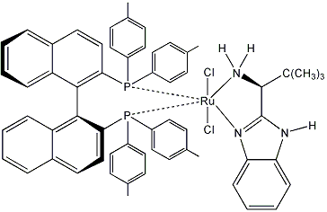 Dichloro[(S)-(-)-2,2'-bis(di-p-tolylphosphino)-1,1'-binaphthyl][(S)-(-)-2-(alpha-(t-butyl) methanamine)-1H-benzimidazole]ruthenium(II)