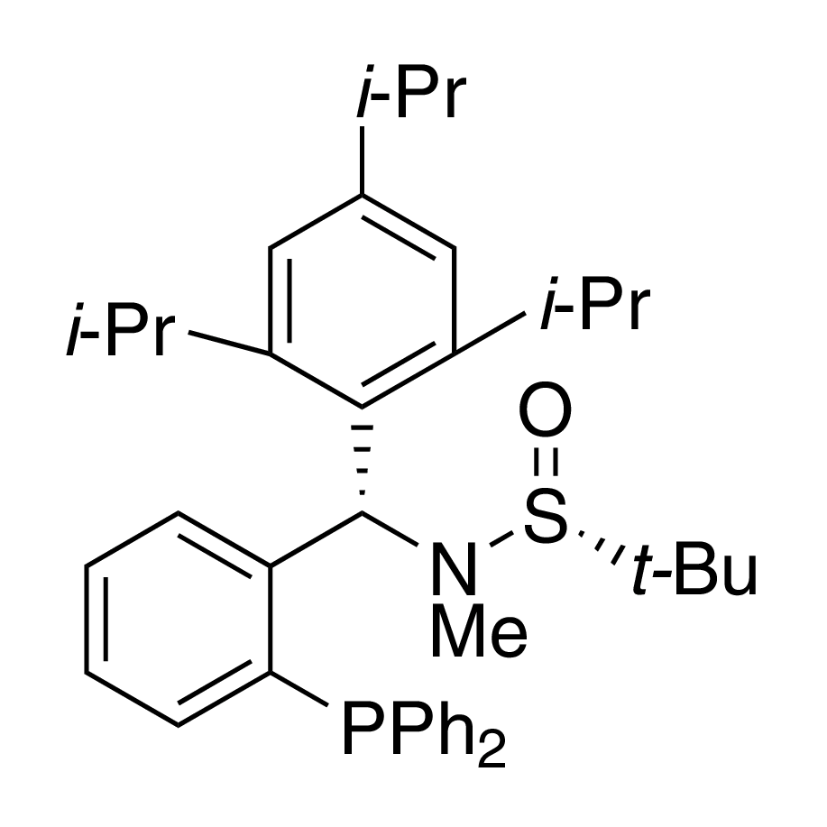 [S(R)]-N-((S)-(2-(Diphenylphosphino)phenyl)(2,4,6-triisopropylphenyl)methyl)-N,2-dimethyl-2-propanesulfinamide, 95%