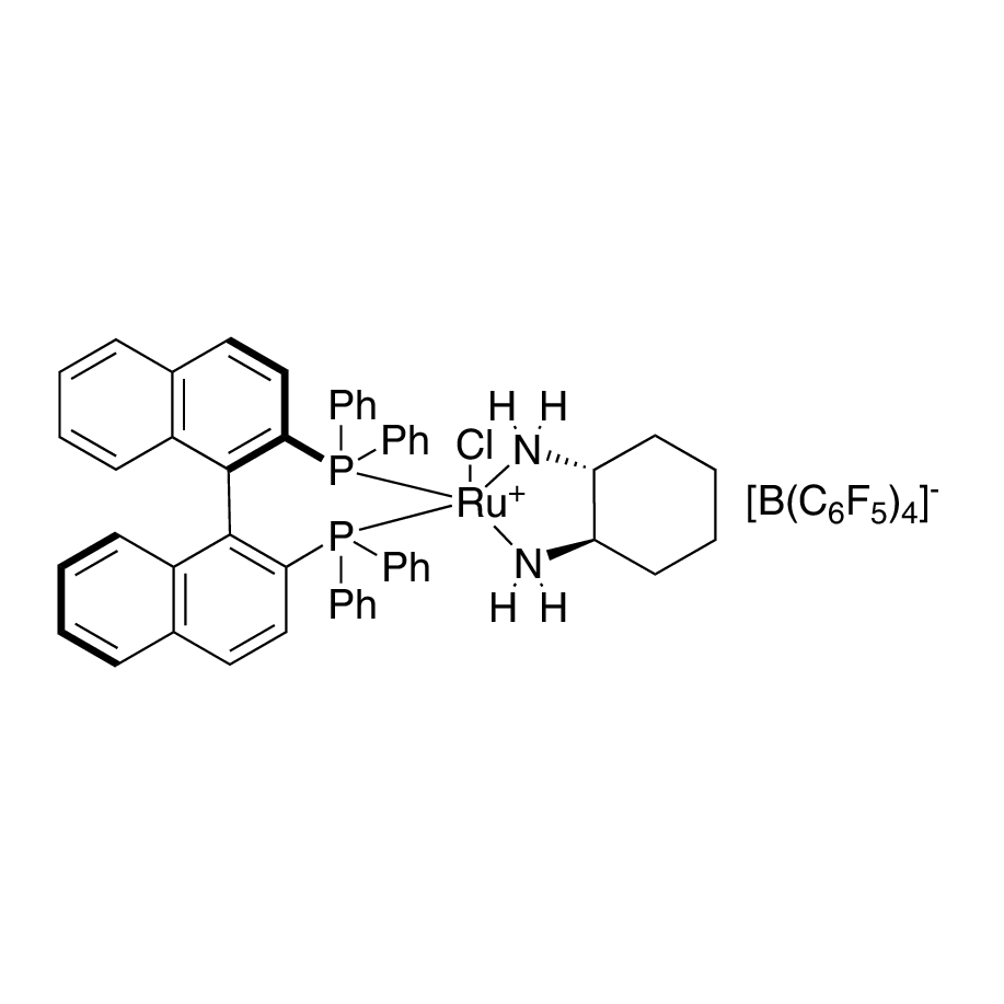 Chloro[(R)-2,2'-bis(diphenylphosphino)-1,1'-binaphthyl][(1R,2R)-cyclohexane-1,2-diamine]ruthenium(II) tetrakis(pentafluorophenyl)borate, min. 97%