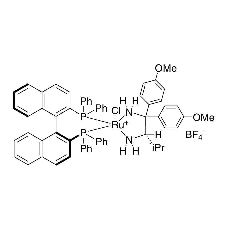 Chloro[(S)-(-)-2,2'-bis[diphenylphosphino]-1,1'-binaphthyl][(S)-1,1-bis(4-methoxyphenyl)-3-methylbutane-1,2-diamine]ruthenium(II) tetrafluoroborate, min. 97%