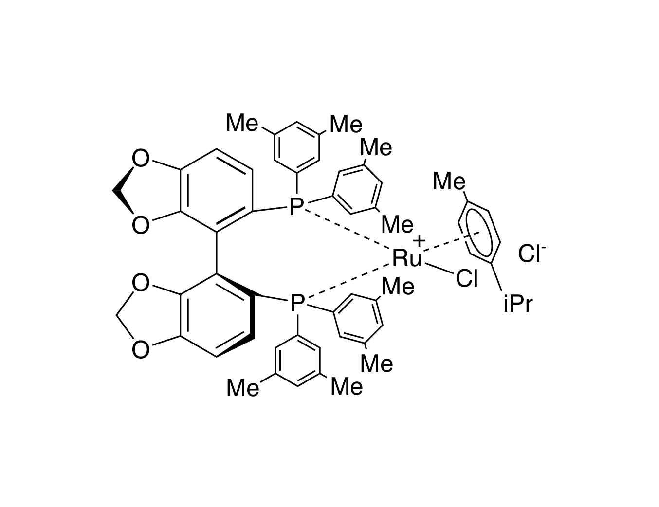 Chloro{(S)-(-)-5,5'-bis[di(3,5-xylyl)phosphino]-4,4'-bi-1,3-benzodioxole}(p-cymene)ruthenium(II) chloride [RuCl(p-cymene)((S)-dm-segphos®)]Cl