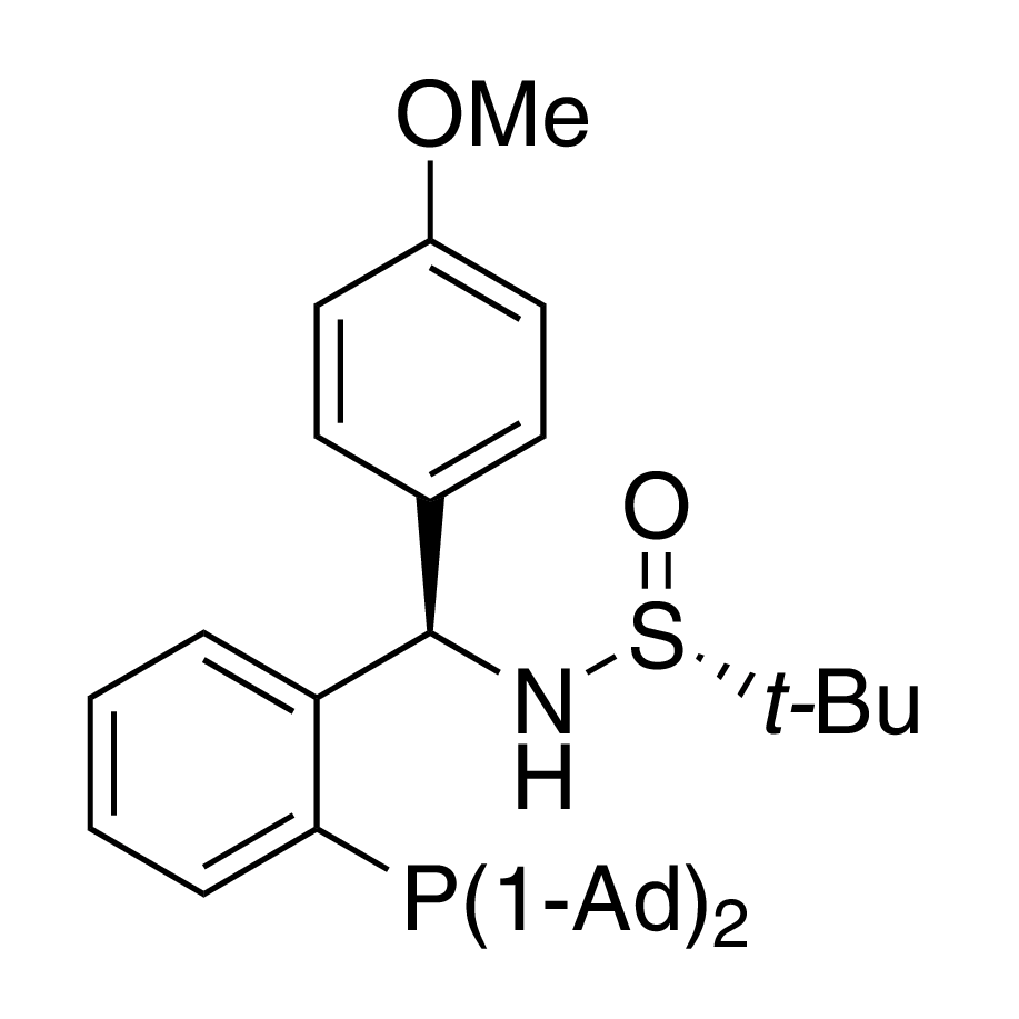 [S(R)]-N-[(R)-(4-(Methoxyphenyl)phenyl)[2-(diadamantanphosphino)phenyl]methyl]-2-methyl-2-propanesulfinamide, 95%