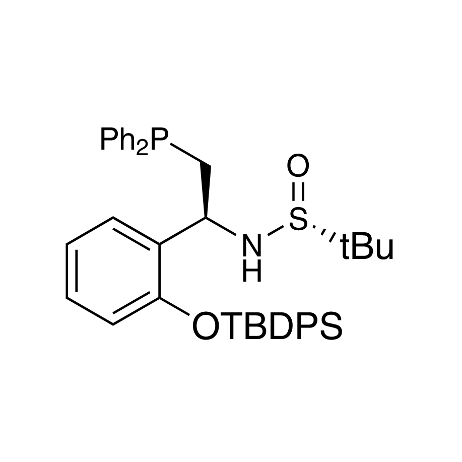 [S(R)]-N-[(1S)-1-[2-((tert-Butyldiphenylsilyl)oxy)phenyl)]-2-yl-2-(diphenylphosphino)ethyl]-2-methyl-2-propanesulfinamide, 95%