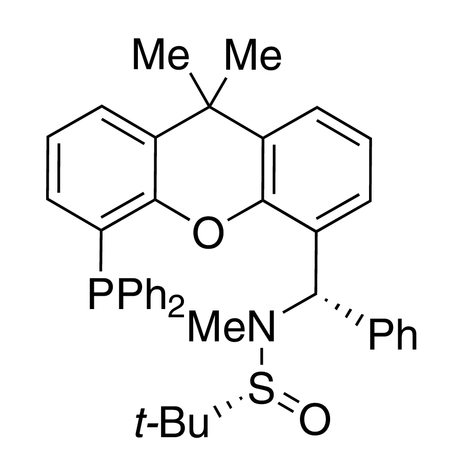 [S(R)]-N-[(S)-[5-(Diphenylphosphino)-9,9-dimethyl-9H-xanthen-4-yl]phenylmethyl]-N,2-dimethyl-2-propanesulfinamide, 95%