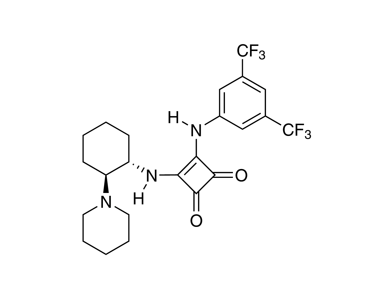 3-[[3,5-Bis(trifluoromethyl)phenyl]amino]-4-[[(1S,2S)-2-(1-pyrrolidinyl)cyclohexyl]amino]-3-cyclobutene-1,2-dione, 98%, (99% ee)