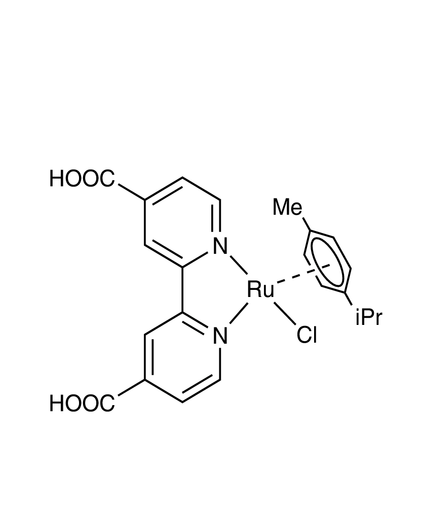 Chloro(4,4'-dicarboxy-2,2'-bipyridine)(p-cymene)ruthenium(II) chloride, min. 98%