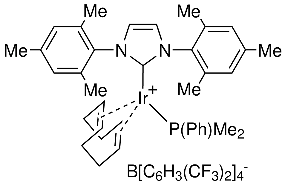 Dimethylphenylphosphine(1,5-cyclooctadiene)[1,3-bis(2,4,6-trimethylphenyl)imidazol-2-ylidene] iridium(I) tetrakis(3,5-bis(trifluoromethyl)phenylborate, min. 98%