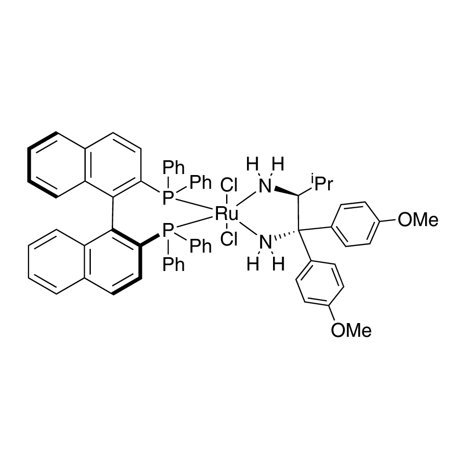 Dichloro[(S)-(-)-2,2'-bis(diphenylphosphino)-1,1'-binaphthyl][(2S)-(+)-1,1-bis(4-methoxyphenyl)-3-methyl-1,2-butanediamine]ruthenium(II) dichloromethane adduct, min. 97%