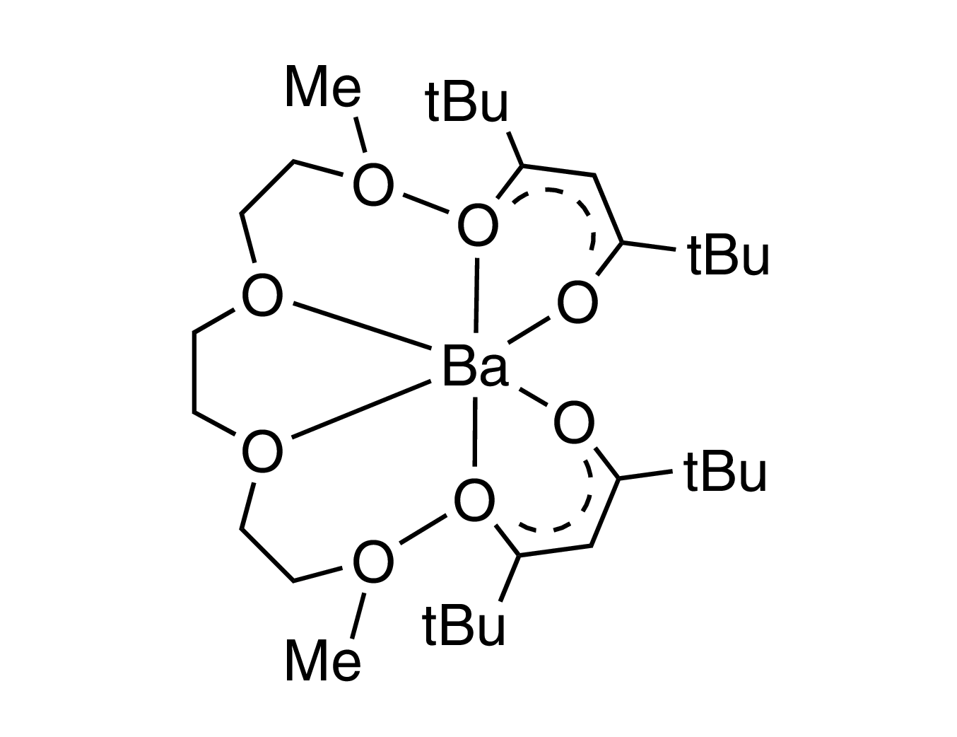 Bis(2,2,6,6-tetramethyl-3,5-heptanedionato)barium triglyme adduct(99.99%-Ba, Sr-0.5%) PURATREM