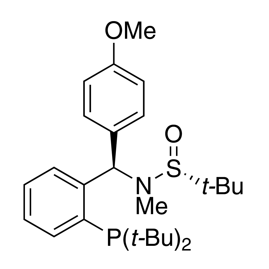 [S(R)]-N-[(R)-(4-Methoxyphenyl)[2-(di-tert-butylphosphino)phenyl]methyl]-N,2-dimethyl-2-propanesulfinamide, 95%